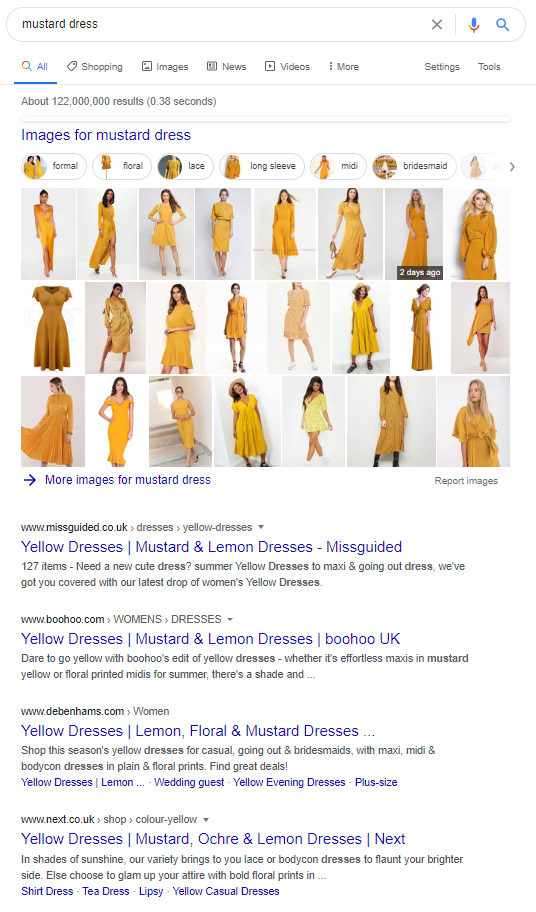 mustard dress search results